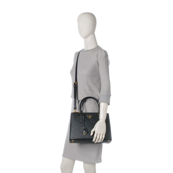 Prada Galleria Saffiano Medium Tote Bag Black - Picture 8 of 8